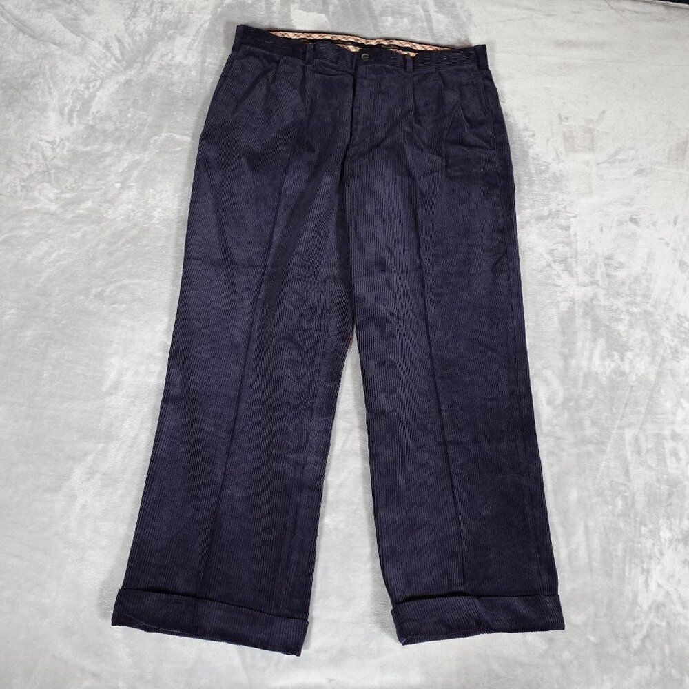 Brooks Brothers Elliot Corduroy Pants Mens 38x30 (Fits 38x28) Altered Cuffed